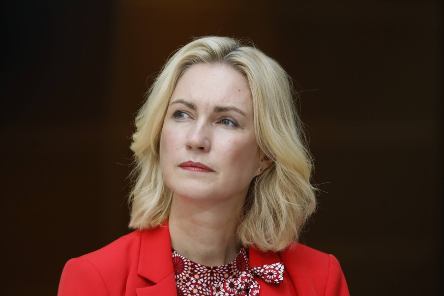 Kommissarische SPD-Vorsitzende Manuela Schwesig, Deutschland, Berlin, Willy-Brandt-Haus, SPD Pressekonferenz, 19.08.2019 *** Provisional SPD Chairperson Manuela Schwesig, Germany, Berlin, Willy Brandt ...