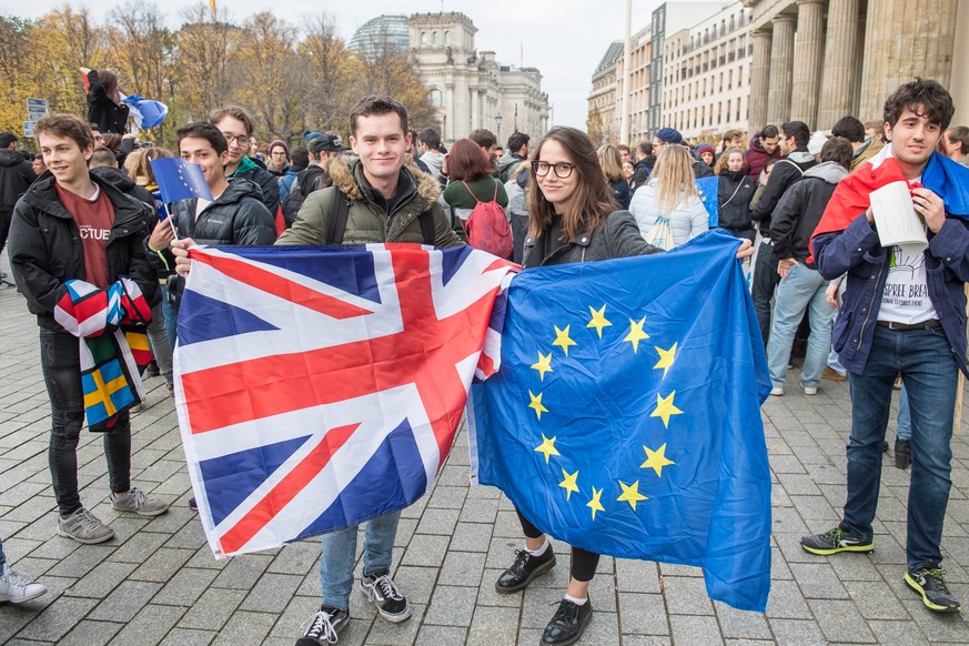 Der Protest dieser Studierenden war letztlich erfolglos: Großbritannien ist auch bei Erasmus künftig raus.
