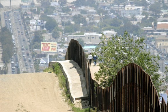 Der Grenzzaun bei Tijuana, Mexiko.