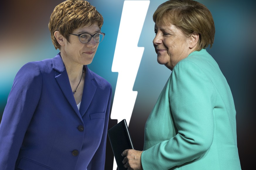 CDU-Chefin AKK und Angela Merkel.