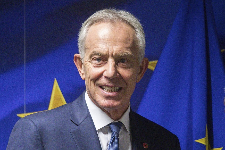 ARCHIV - 06.11.2019, Belgien, Brussels: Der ehemalige britische Premierminister Tony Blair, aufgenommen am Rande eines Treffens in Br
