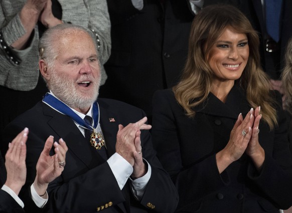 Der rechtsradikale Talkmaster Rush Limbaugh – nachdem Trump ihm im Februar 2020 den Orden "Presidential Medal of Freedom" verliehen hat.