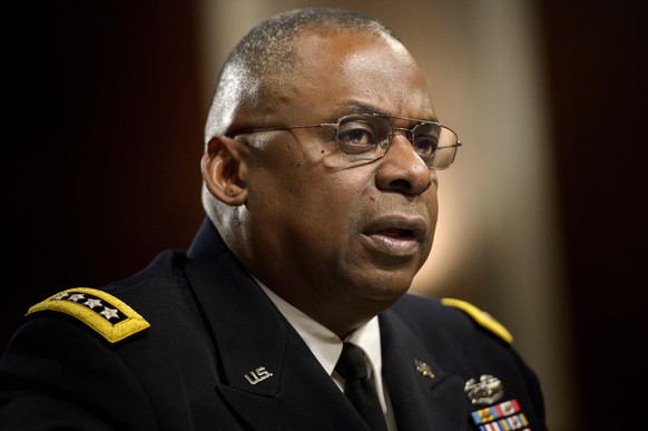 Army General Lloyd Austin III, commander of the US Central Command, speaks during a hearing of the Senate Armed Services Committee March 8, 2016 in Washington, DC. - The Senate Armed Services Committe ...
