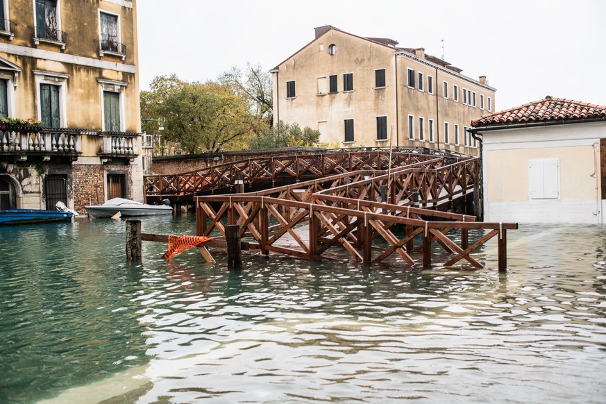 Das Jüdische Viertel in Venedig ist komplett geflutet.