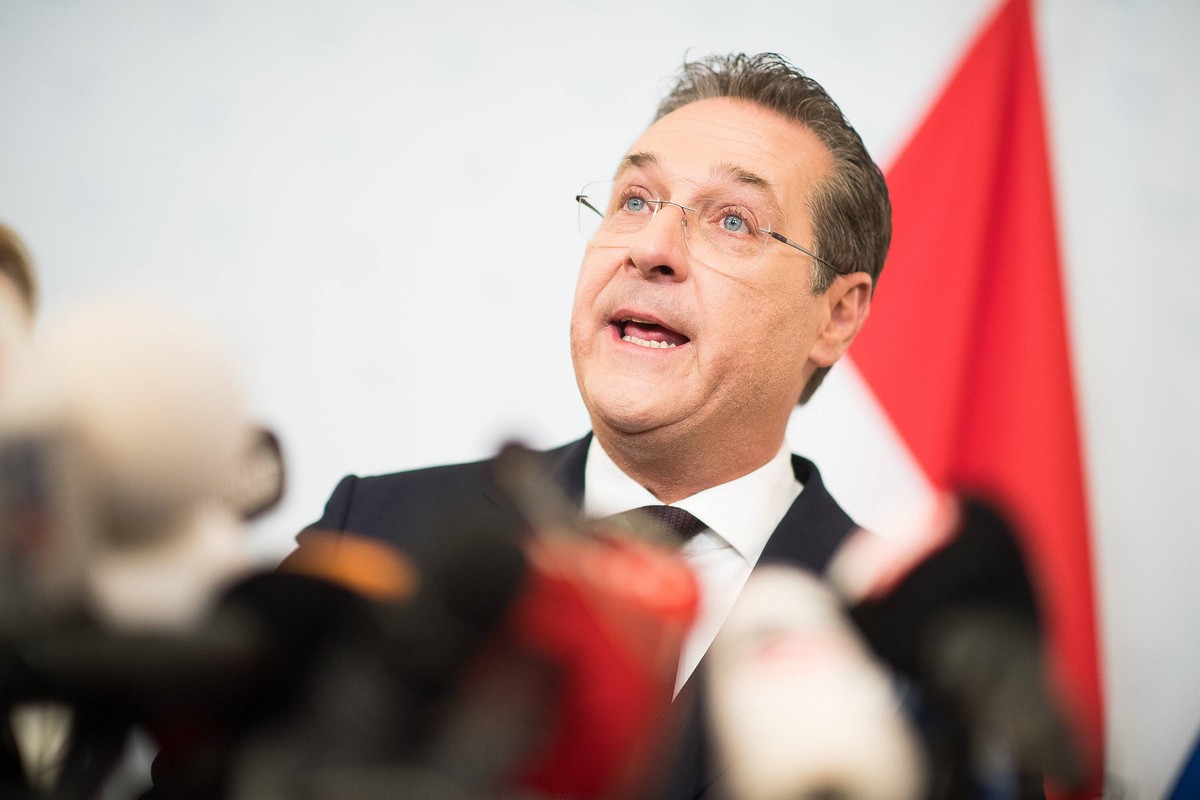 Wien 18.05.2019, Sportministerium, Wien, AUT, Pressekonferenz zum Ruecktritt des Vizekanzlers nach der Veroeffentlichung eines Videos das ihn mit dem damaligen Wiener Buergermeister Gudenus bei einem ...