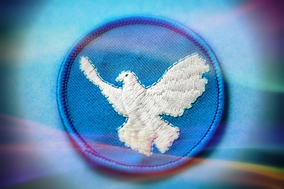 Die weiße Taube ist das Symbol für Frieden.