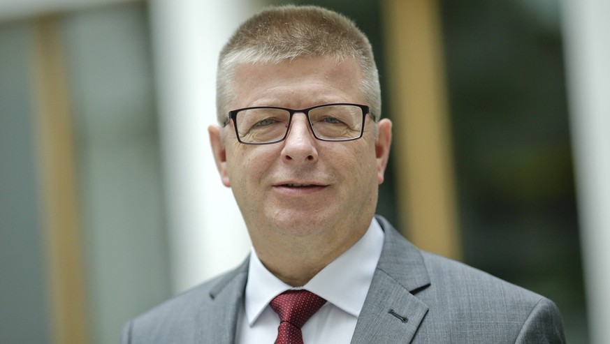 13.09.2018, Berlin, Deutschland - Pressekonferenz von Bitkom und dem Bundesamt fuer Verfassungsschutz zum Thema: Wirtschaftsschutz in der Industrie. Foto: Thomas Haldenwang, Vizepraesident des Bundesa ...