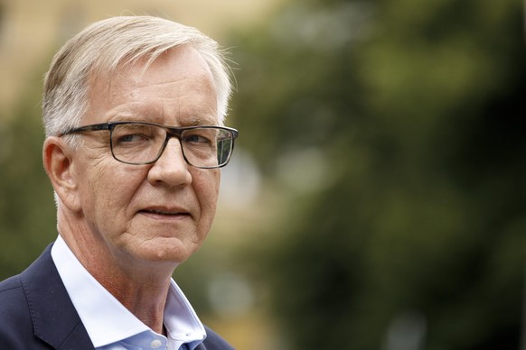 Dietmar Bartsch, Spitzenkandidat der Partei Die Linke, bei der Vorstellung der Plakatkampagne der Partei zur Bundestagsswahl 2021.