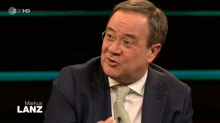 NRW-Ministerpräsident Armin Laschet am Donnerstagabend im "Markus Lanz"-Studio.