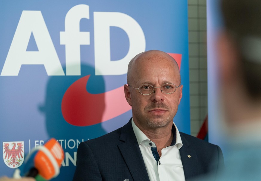 Andreas Kalbitz am Montag im Landtag von Brandenburg.