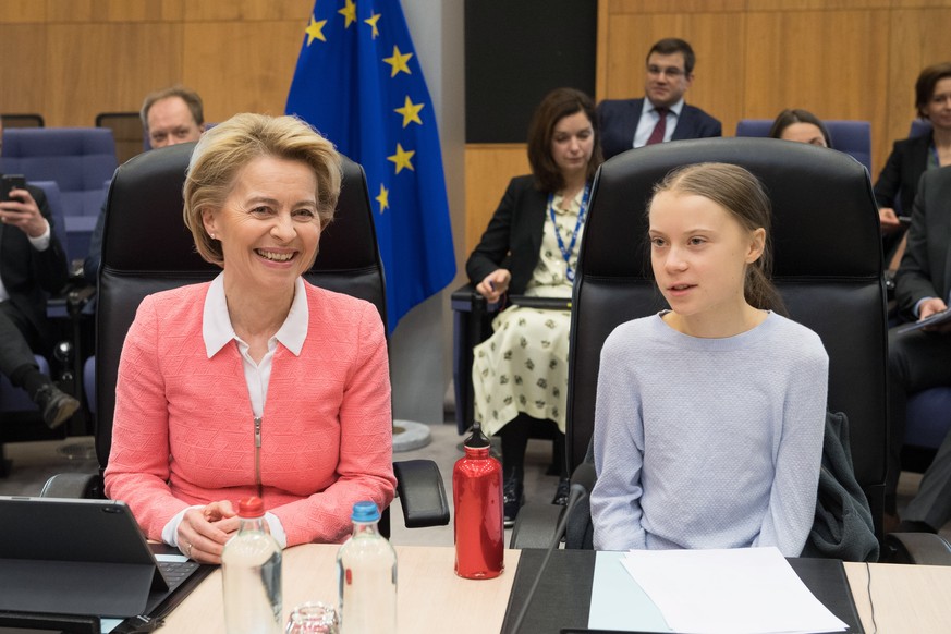 Ursula von der Leyen (l.) und Greta Thunberg.