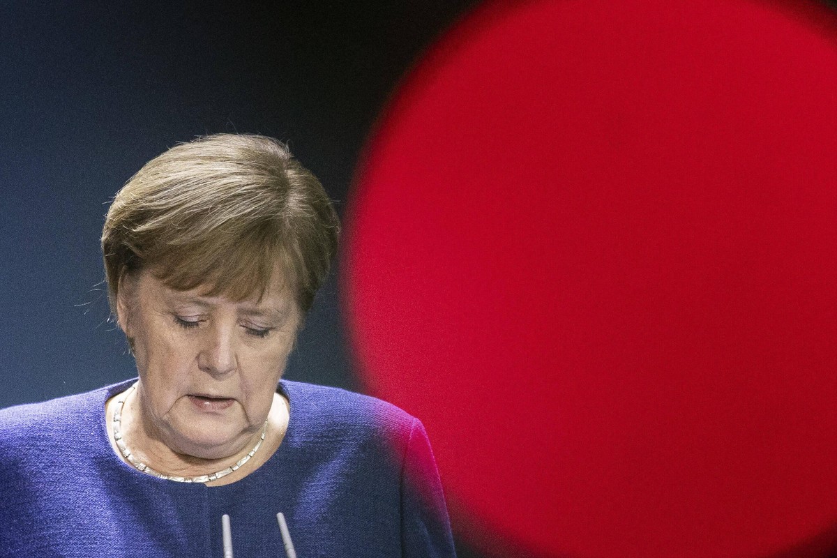 Angela Merkel, Bundeskanzlerin, aufgenommen im Rahmen eines Pressestatements zum Ergebnis der US-Wahl, in Berlin, 09.11.2020. Berlin Deutschland *** Angela Merkel, German Chancellor, recorded as part ...