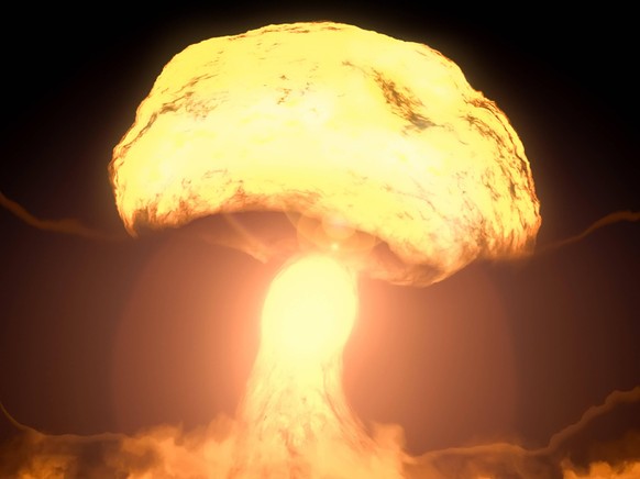 Ein Atompilz bei der Explosion einer Nuklearbombe.