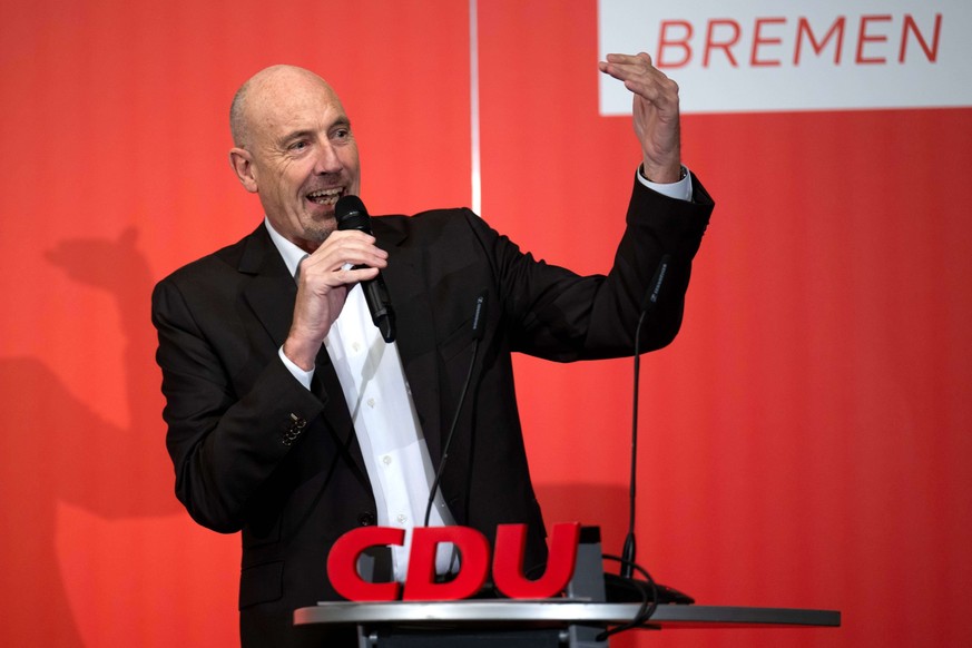13.02.2023, Bremen: Carsten Meyer-Heder, Landesvorsitzender der CDU Bremen, spricht beim Neujahrsempfang der Partei. Foto: Sina Schuldt/dpa +++ dpa-Bildfunk +++