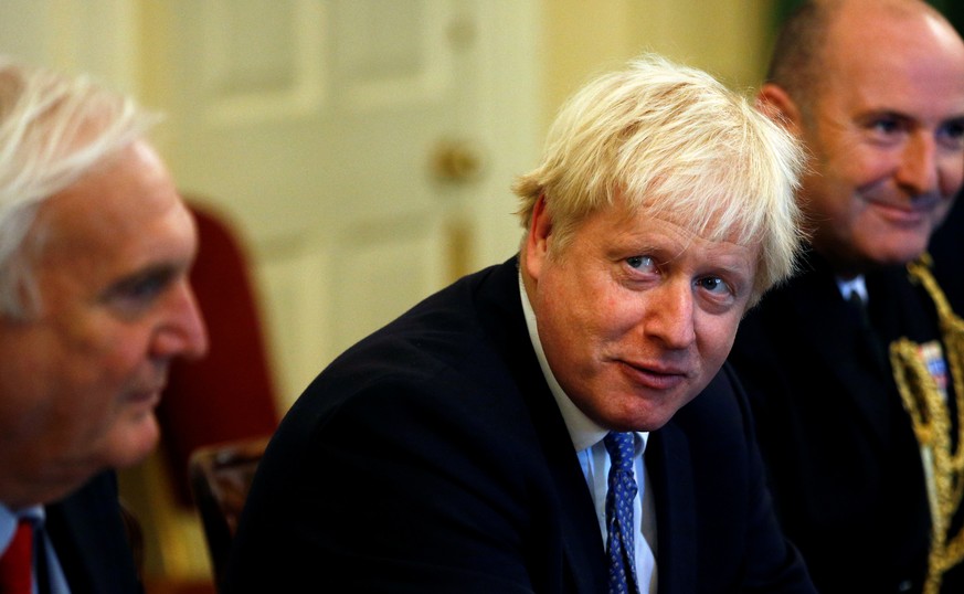 British Prime Minister Boris Johnson attends a roundtable at Downing Street in London, Britain, September 19, 2019. REUTERS/Henry Nicholls/Pool