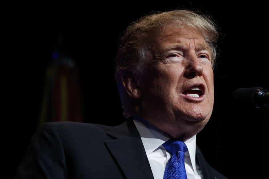 President Donald Trump speaks about American missile defense doctrine, Thursday, Jan. 17, 2019, at the Pentagon. (AP Photo/ Evan Vucci)