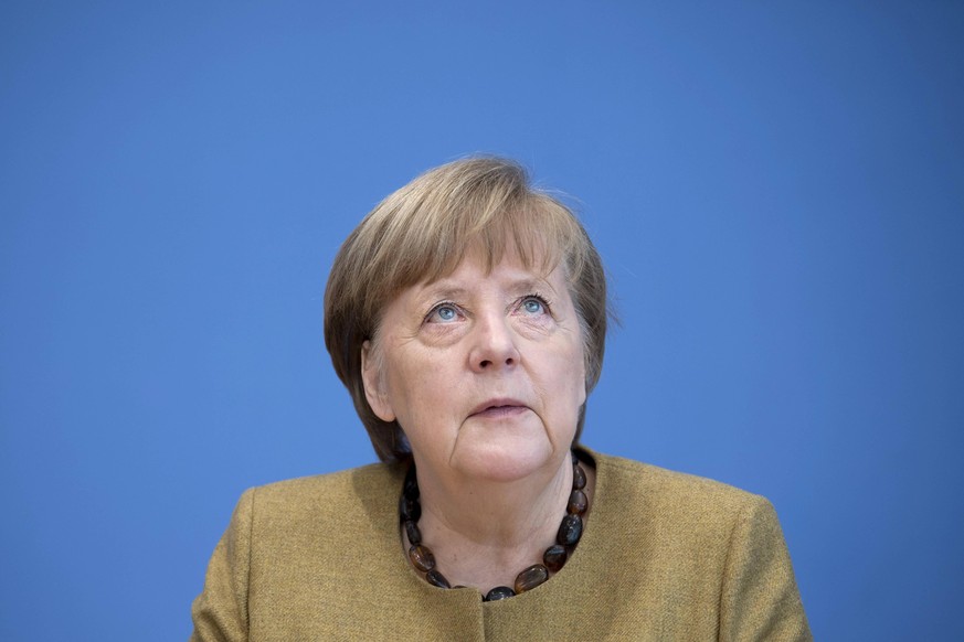 Angela Merkel - Coronavirus DEU, Deutschland, Germany, Berlin, 21.01.2021 Bundeskanzlerin Angela Merkel waehrend der Bundespressekonferenz zum Thema Situation Covid-19 bzw Coronavirus in Berlin. Chanc ...