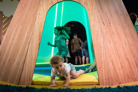 Kinder spielen am Internationalen Tag der Kinderrechte im Kulturzentrum "Usina del Arte". Der Internationalen Tag der Kinderrechte wird jedes Jahr am 20. November gefeiert, in Erinnerung an ...
