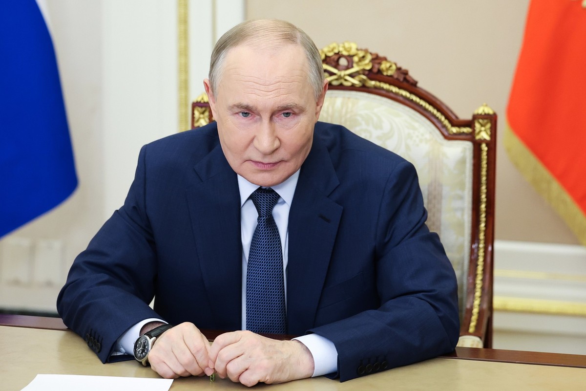 Russian President Vladimir Putin leads a cabinet meeting via videoconference at the Kremlin in Moscow, Russia, Wednesday, Oct. 29, 2025. (Alexander Kazakov, Sputnik, Kremlin Pool Photo via AP)