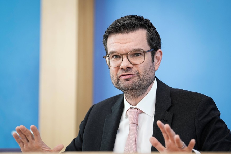 Bundespressekonferenz Das neue Infektionsschutzgesetz Aktuell,24.08.2022,Berlin,Bundesjustizminister Dr. Marco Buschmann FDP im Portrait bei der Bundespressekonferenz zum Thema Das neue Infektionsschu ...