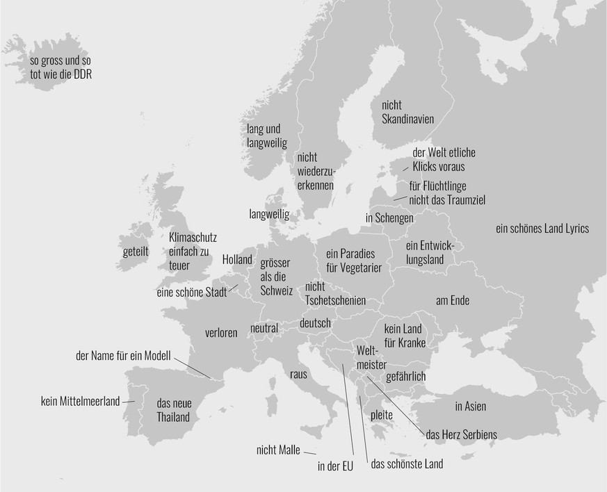 Such-Beispiel: Auf Google wurde beispielsweise eingegeben: "Deutschland ist ...". Von den Resultaten haben wir jeweils einen Treffer pro Land ausgewählt. Beim Beispiel Schweiz als "neutral".