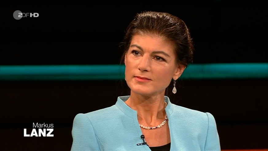 Sahra Wagenknecht wird von Moderator Markus Lanz in die Ecke gedrängt.