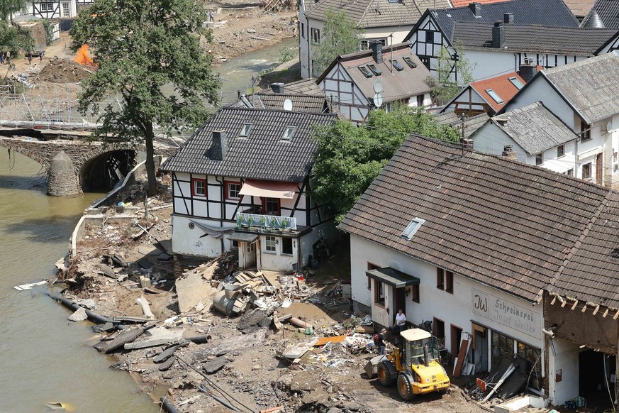 Die Jahrhundertflut am 14. Juli im Ahrtal hat ganze Häuser mit sich gerissen.