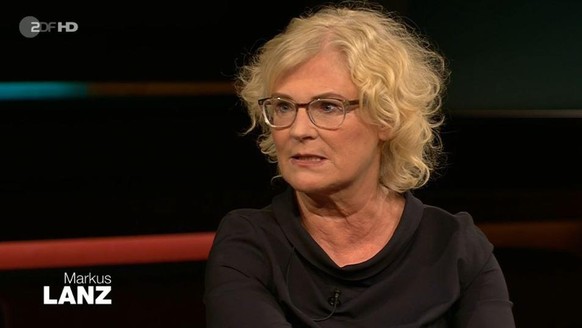 Justizministerin Christine Lambrecht am Donnerstagabend im ZDF-Studio.
