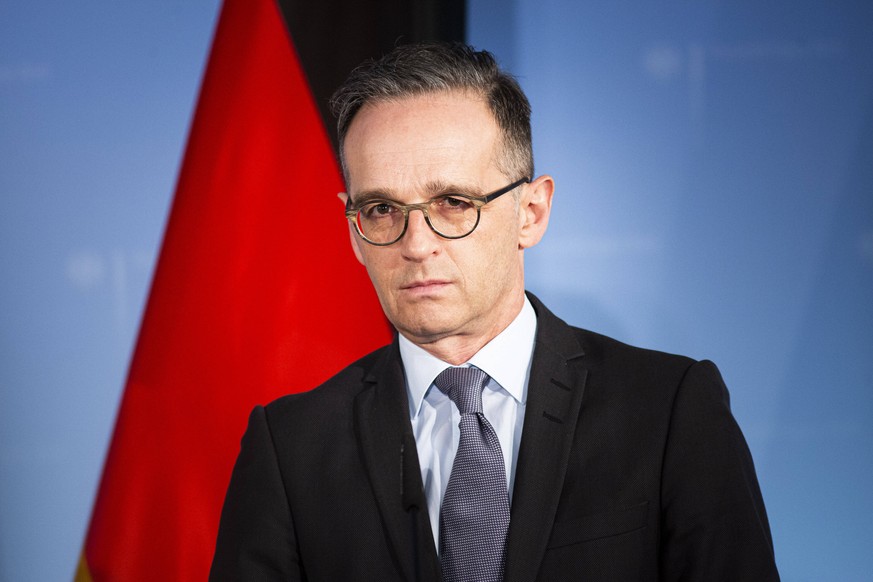 Heiko Maas, Bundesaussenminister, aufgenommen im Rahmen einer Pressekonferenz in Berlin, 20.02.2020. Berlin Germany *** Heiko Maas, Federal Foreign Minister, recorded at a press conference in Berlin,  ...