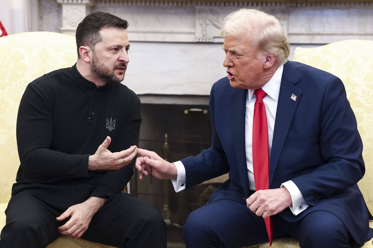 News Themen der Woche KW09 News Bilder des Tages President Donald Trump has a heated discussion with Ukrainian President Volodymyr Zelensky in the Oval Office at the White House in Washington DC on Fr ...
