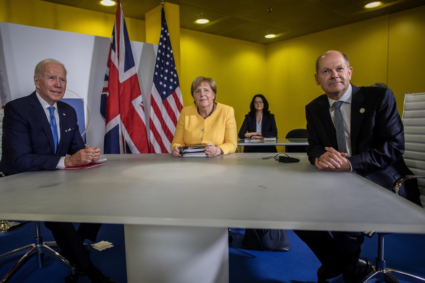 30.10.2021, Italien, Rom: Joe Biden (l-r), Pr