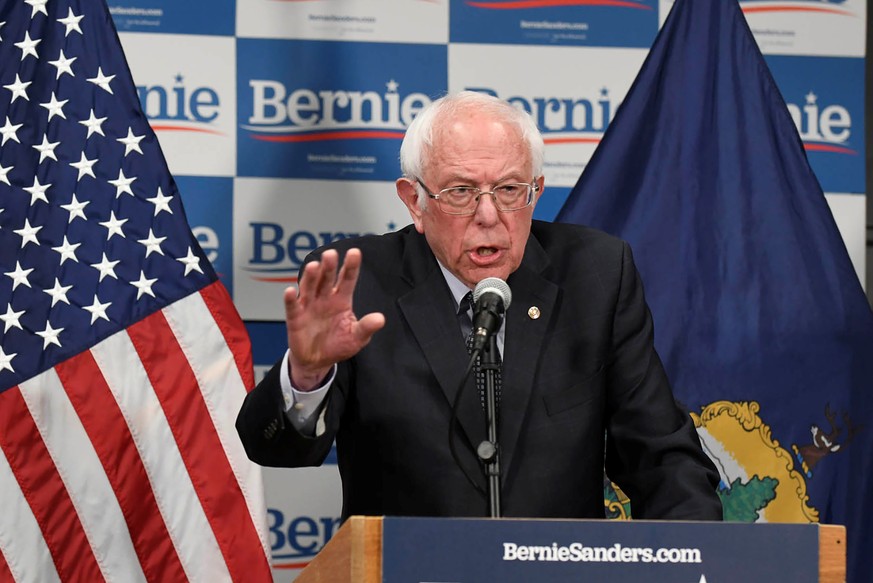 Democratic U.S. presidential candidate Bernie Sanders speaks about coronavirus in Burlington, Vermont, U.S. March 12, 2020. REUTERS/Caleb Kenna