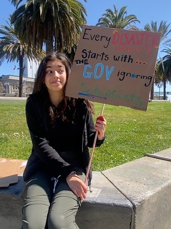 Nyla Hayhoe (15), Klimaaktivistin im Silicon Valley, Kalifornien.