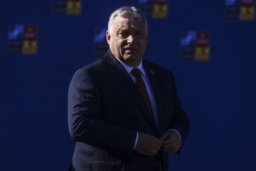 June 30, 2022, Madrid, Krakow, Spain: Prime Minister of HUngary Viktor Orban arrives for NATO Summit at the IFEMA congress centre in Madrid, Spain on June 30, 2022. Madrid Spain - ZUMAz156 20220630_zi ...