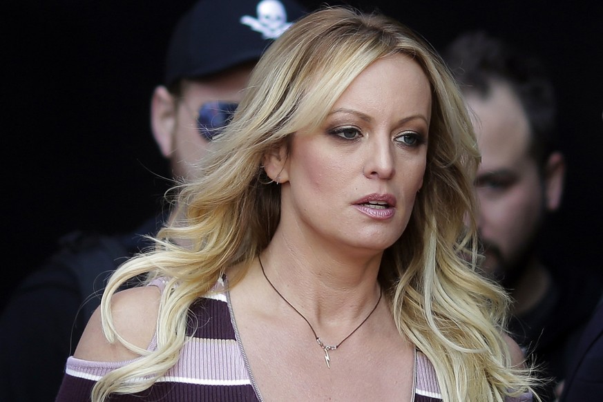 FILE - Adult film actress Stormy Daniels arrives for the opening of the adult entertainment fair Venus in Berlin, Oct. 11, 2018. An appeals court ruled Tuesday, April 4, 2023, that Daniels must pay ne ...