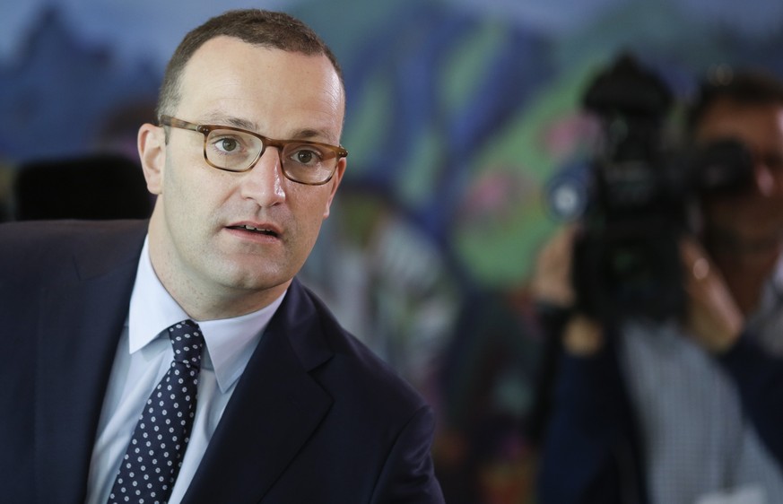 File - In this Wednesday, May 23, 2018 file photo, German Health Minister Jens Spahn arrives for the weekly cabinet meeting of the German government at the chancellery in Berlin. Jens Spahn is proposi ...