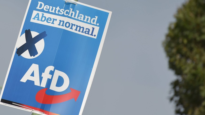 07.09.2021, xblx, Politik, Wahlplakat Bundestagswahl 26.09.2021, Wahlwerbung AFD, Alternative für Deutschland, DEUTSCHLAND, ABER NORMAL Frankfurt *** 07 09 2021, xblx, politics, election poster federa ...