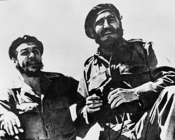 File picture of Cuban revolutionaries Fidel Castro (right) and Che Guevara. On July 26th 1953 a group of young rebels led by Fidel Castro attacked Moncada caserns in Santiago-de-Cuba and Carlos Manuel ...