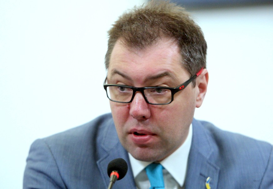 KYIV, UKRAINE - FEBRUARY 20, 2020 - Political director at the Ukrainian Foreign Ministry Oleksii Makeiev attends the Crimea: Six Years On. Ways and Mechanisms of Peninsulas De-occupation roundtable di ...
