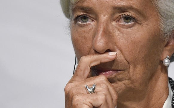 Christine Lagarde, International Monetary Fund Managing Director, attends a press conference during the G20 meeting of Finance Ministers and Central Bank governors in Buenos Aires, Argentina, Saturday ...