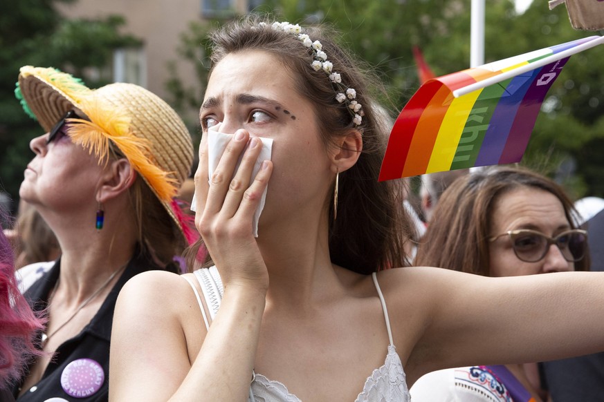 First LGBT Pride in Poland s Bialystok meets with massive counter-protes First LGBT Pride in Poland s Bialystok meets with massive counter-protest on July 20, 2019 in Bialystok, Poland. Several LGBT P ...