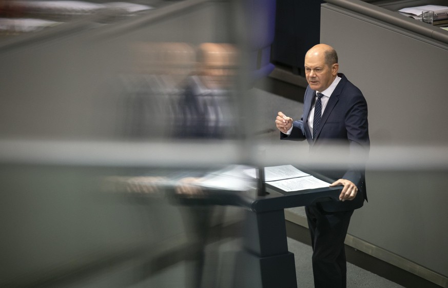 Bundesfinanzminister Olaf Scholz, SPD, praesentiert den Haushalt 2020 im Bundestag. Berlin, 10.09.2019 Berlin Deutschland *** Federal Minister of Finance Olaf Scholz, SPD, presents the 2020 budget in  ...