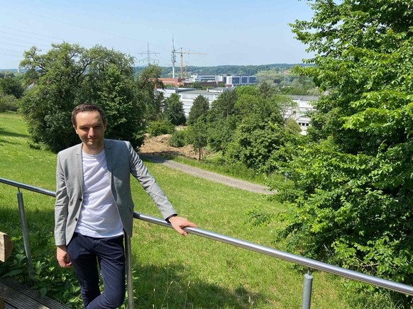 Benjamin Strasser in Ravensburg, der größten Stadt in seinem Wahlkreis.