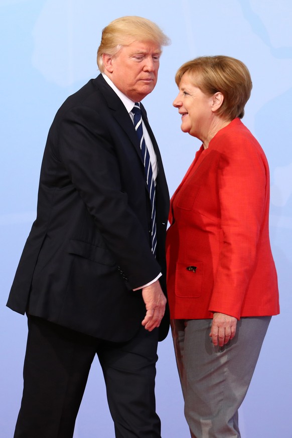 Auf Nahdistanz: Angela Merkel und Donald Trump