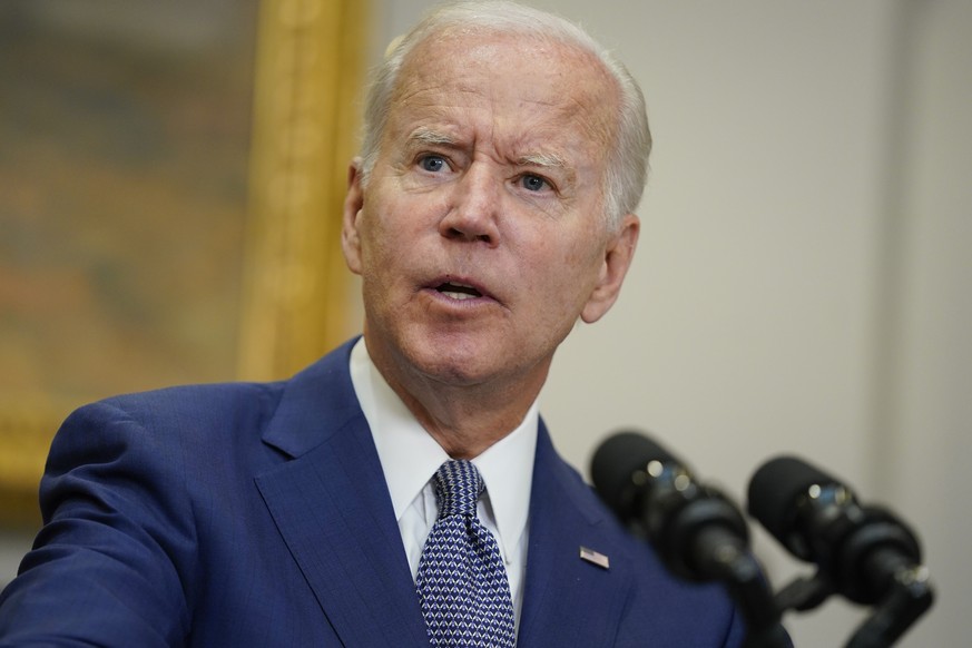 FILE - President Joe Biden speaks about abortion access during an event in the Roosevelt Room of the White House, July 8, 2022, in Washington. Since the Supreme Court last month nullified the 1973 lan ...