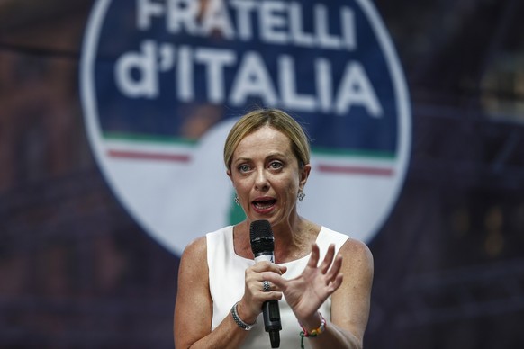 Parteichefin Giorgia Meloni von den rechtextremen Fratelli d'Italia. Wird sie die neue Ministerpräsidentin?
