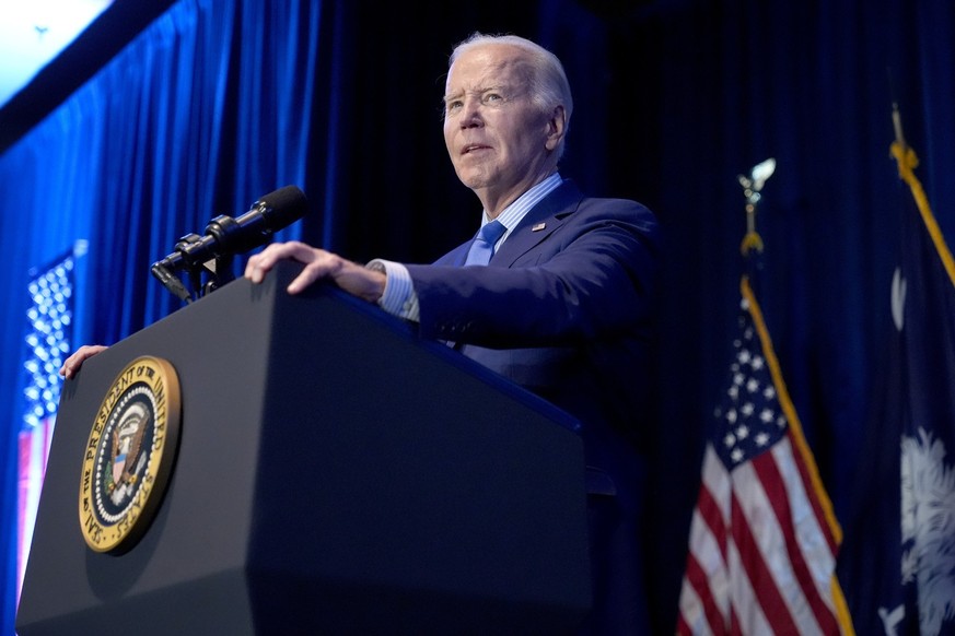 FILE - President Joe Biden speaks at South Carolina&#039;s First in the Nation dinner at the South Carolina State Fairgrounds in Columbia, S.C., Jan. 27, 2024. The Biden administration will start impl ...