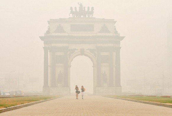 Rauchwolken von umliegenden Waldbränden legten Moskau 2010 wochenlang unter eine Rauchglocke.
